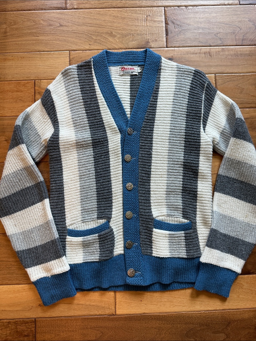 Vtg 60s Campus cardigan sweater sz boys large xl (18)